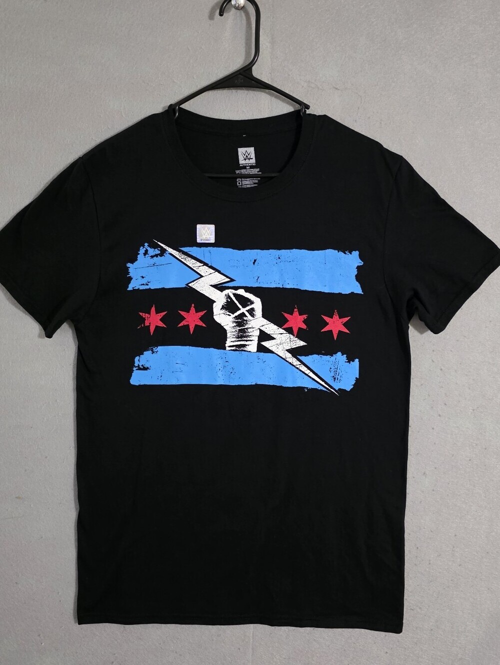 NWOT WWE Authentic Mens Black Return Of CM Punk T Shirt Size Medium